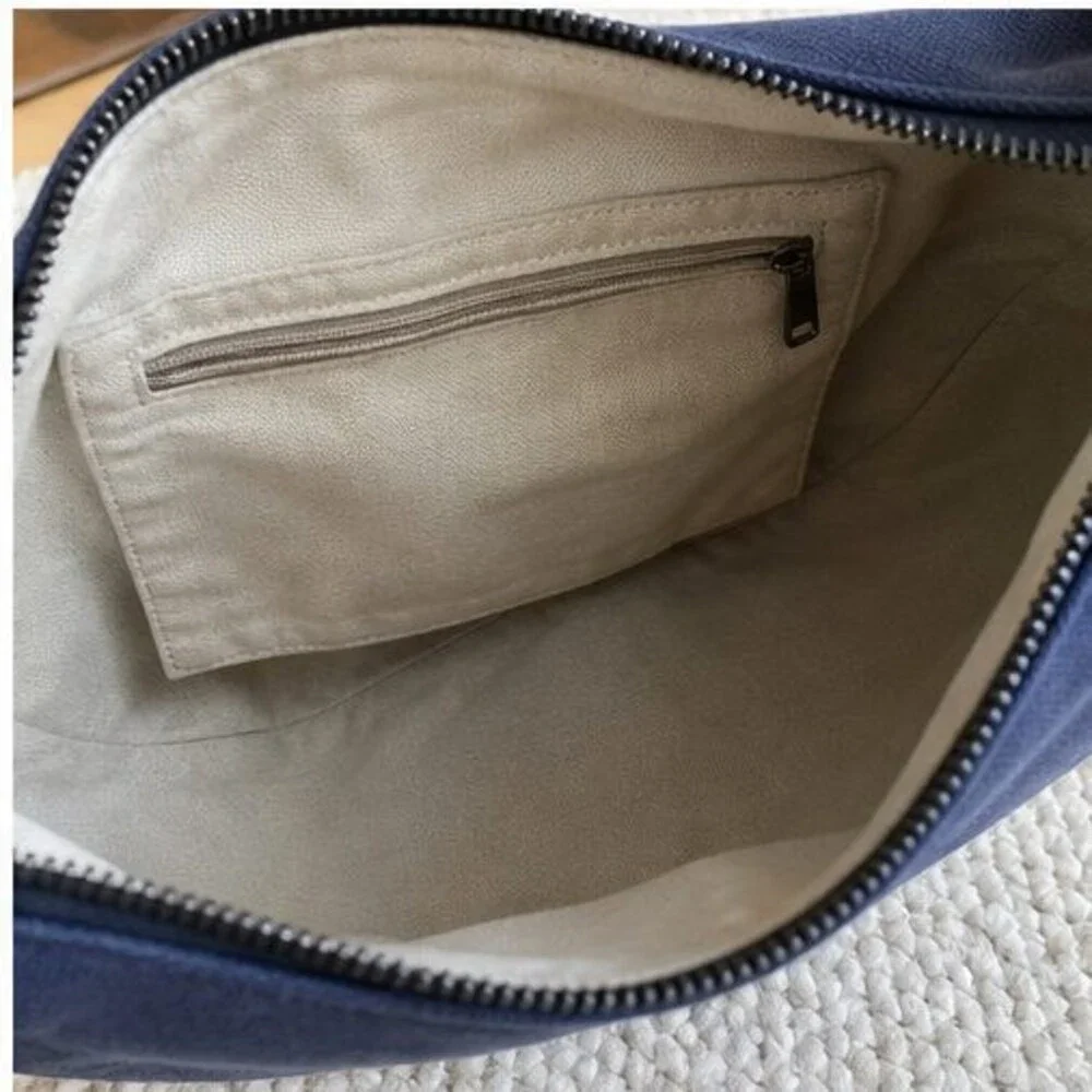 Navy Canvas Crossbody Bag